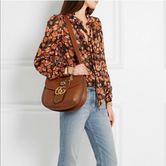 🚫⛔️SOLD⛔️🚫Gucci Gg Marmont Tan Tiger Bag - Picture 7 of 8